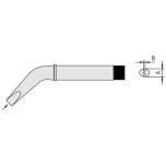 Weller T0054251899N. Наконечник Weller CT2 FX8, клин, изогнутый, 10.0мм, 425°C