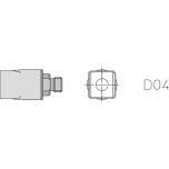 Weller T0058727779N. Сопло Weller D04, 2х-сторон., с пластиной подогрева, 10.5х10.5мм