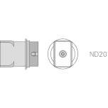 Weller T0058736840N. Сопло Weller ND20, 2х-сторон., 21.5х14.8мм