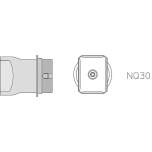 Weller T0058750721N. Сопло Weller NQ30, 4х-сторон., 17.5х23.5мм