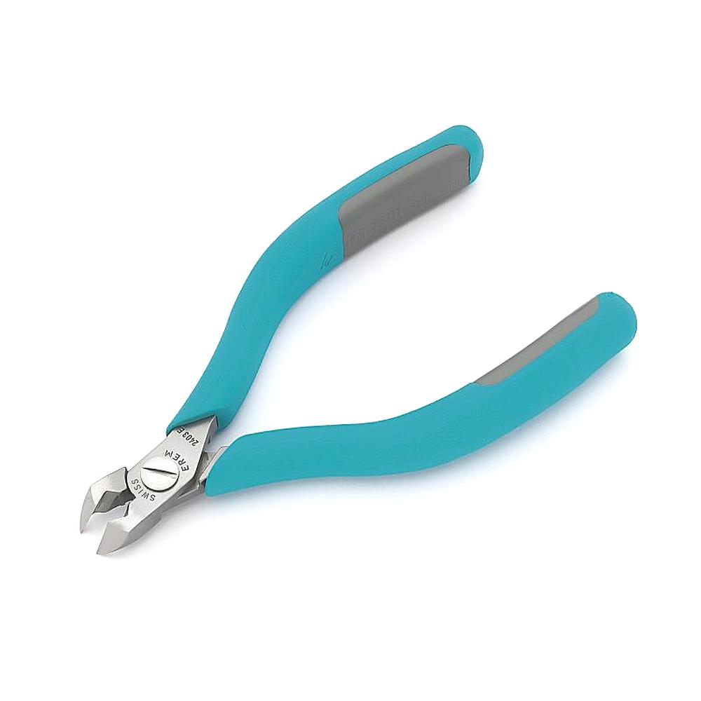 Остроконечные кусачки Erem 2403E, загнутая широкая головка