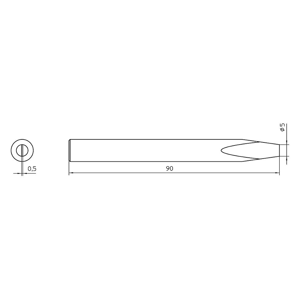 Weller 4SPI80235-1. SPI80 235 Soldering Tip Chisel, 5,0 mm for SPI 81