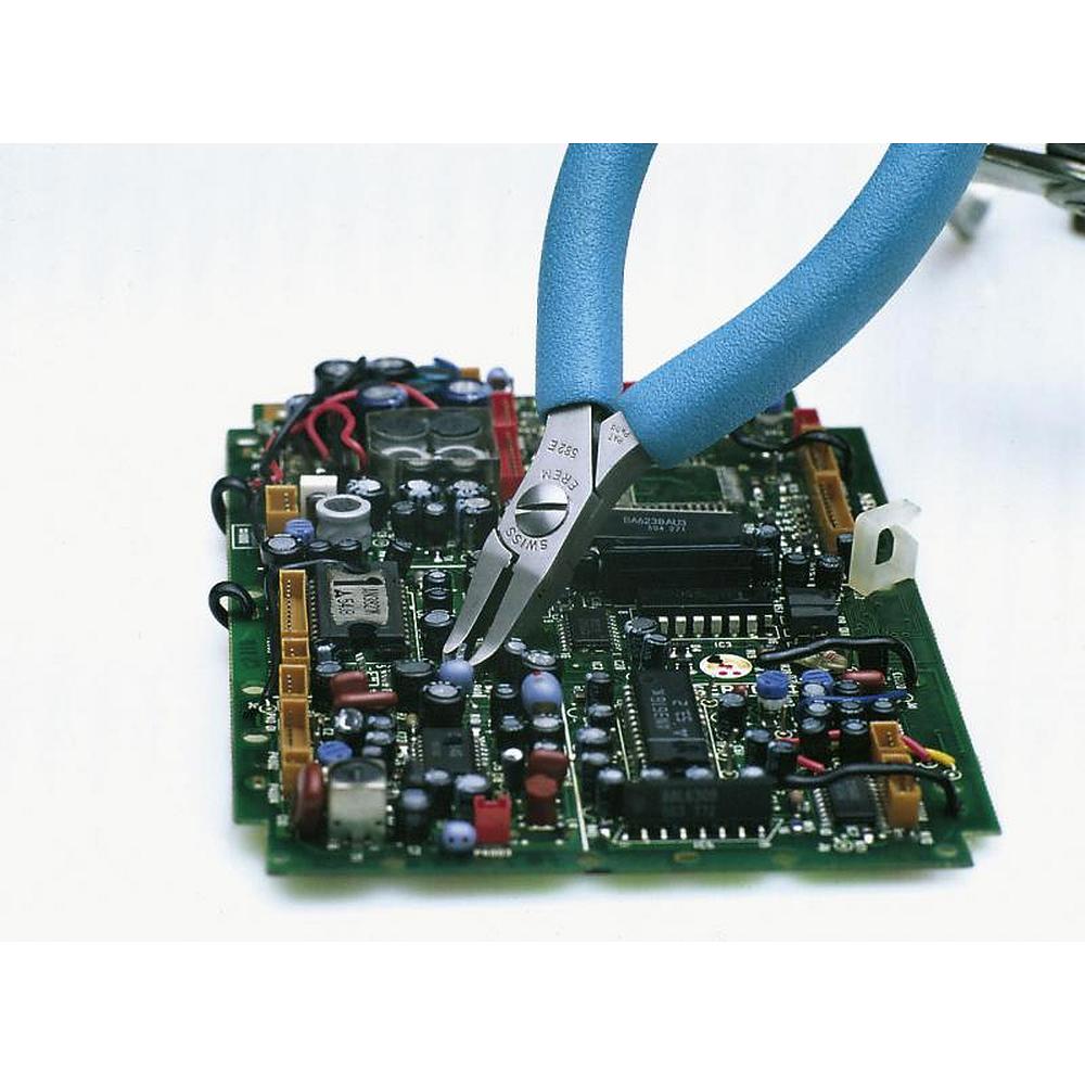 Остроконечные кусачки Erem 582E, загнутая, узкая головка