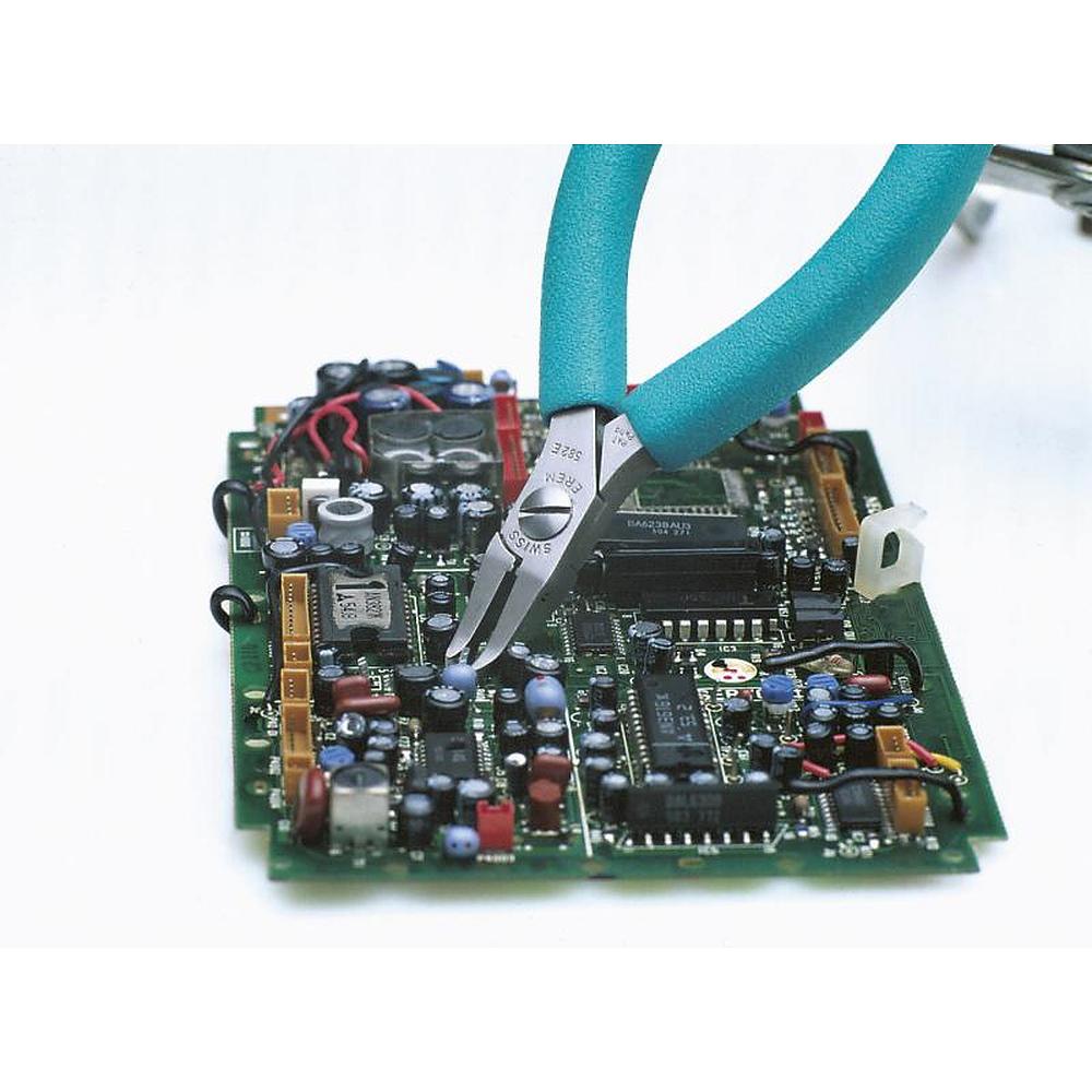 Остроконечные кусачки Erem 582EW, загнутая, узкая головка