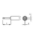 Weller NTK. NT K Chisel tip, Width 1,2 mm, Thickness 0,4 mm, Length 8,4 mm