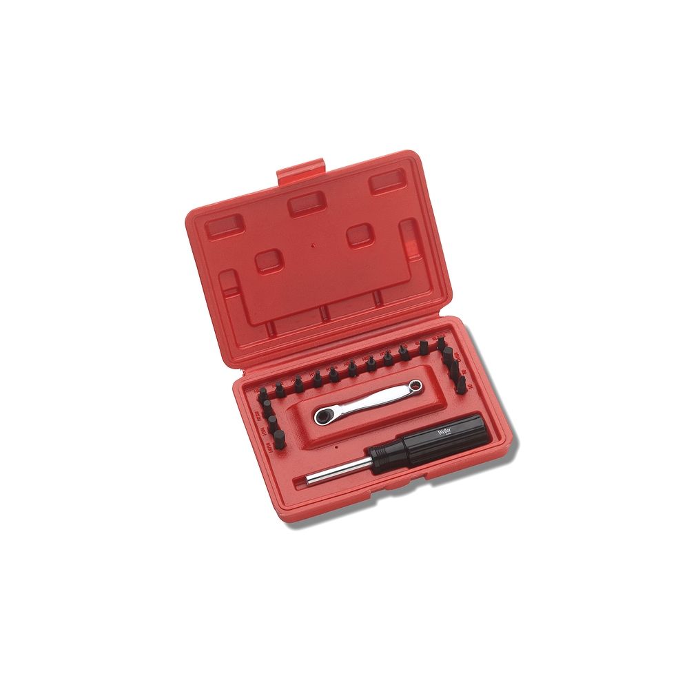 Weller XL70N. XL70 Offset Ratchet Screwdriver Set consists of: XL3 Allen Hex Screw Bit 0,050" (1,27 mm) XL4 Allen Hex Screw Bit 1/16" (1,54 mm) XL5 Allen Hex Screw Bit 5/64" (1,98 mm) XL6 Allen Hex Screw Bit 3/32" (2,38 mm) XL7 Allen Hex Screw Bit 7/64" (